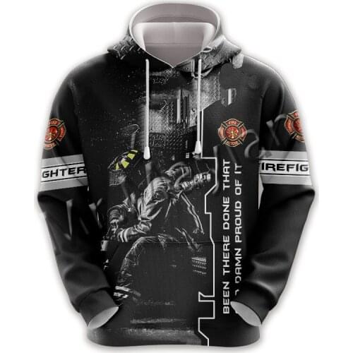 Firefighter Colorful Mens Fashion Leisure Tracksuit 3D Print Unisex Gool Hipsters Sweatshirt/Hoodie/Zipper/Long Pants Top S-494