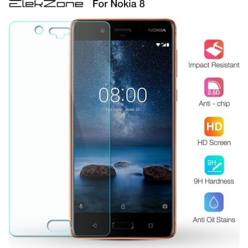 9H Transparent Tempered Glass For Nokia 8 Screen Protector Film For Nokia 8.1 8 HD Explosion-proof Screen Protective 2.5D Film