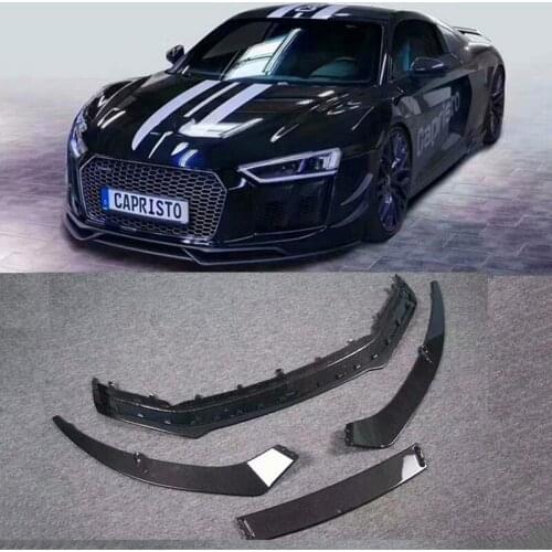 Fit For Audi R8 2016 2017 2018 Real carbon fiber Front Bumper Lip Chin Spoiler Splitter