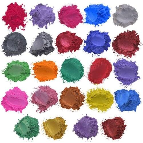 52/30/24 Color Mica Powder Pearlescent Pigment Resin Colorant Pack Skin Safe For DIY Soap Epoxy Resin Candle Nail Makeup Craft