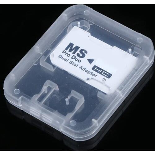 Super High Read/Write Dual 2 Slot Micro for SD SDHC TF to Memory Stick MS Card Pro Duo Reader Adapter for PSP