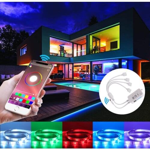 Bluetooth Control DC12V 5050 RGB LED Strip Light US/EU/UK/AU Set 30Leds/m Waterproof Flexible LED Lights