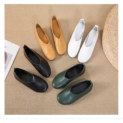 Flat Shoes Woman Hand-sewn Spring Casual Shoes Women Flats Women Shoes