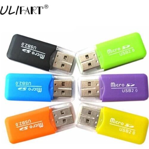 ULIFART 5Pcs/Lot Portable USB 2.0 Adapter Micro SD SDHC Memory Card Reader/Writer Flash Drive