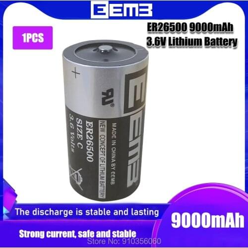 1PCS EEMB ER26500 9000mAh 3.6V C Type PLC control lithium battery disposable water meter energy meter
