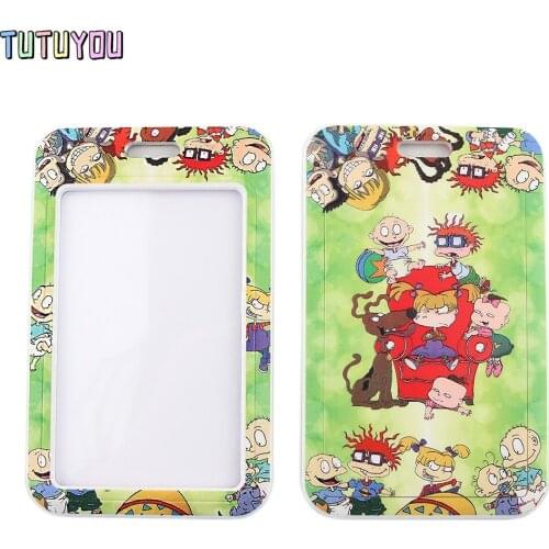 1pc PC2558 Cartoon Boy Good Friend Dragon Card Holder ID Holder Student Hanging Neck Bus Card Holder Staff Card With Lanyard