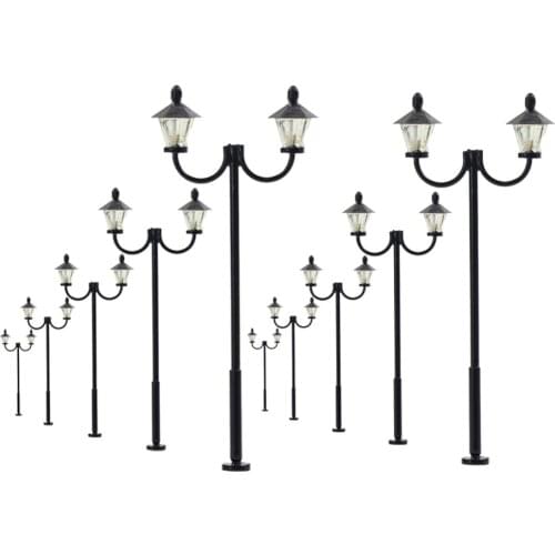 10pcs Model Railway Led Lamppost Lamps Street Lights HO Scale 65mm 12V New LYM15 model outdoor lamp yard light leds