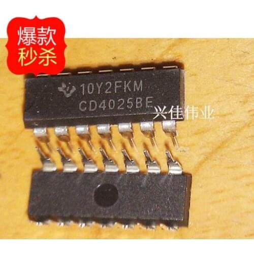 10PCS New CD4025 CD4025BE CD4025BCN DIP14 display counter chip