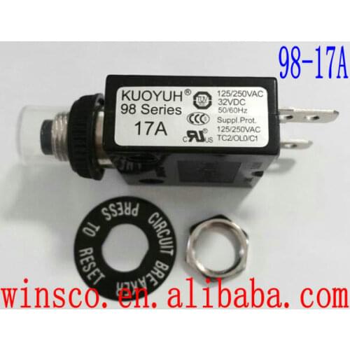 17A Waterproof cap 100% NEW KUOYUH CIRCUIT BREAKER 98 SERIES 17A