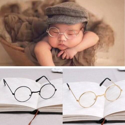 2018 Newborn Baby Girl Boy Flat Glasses Photography Props Gentleman Studio Shoot