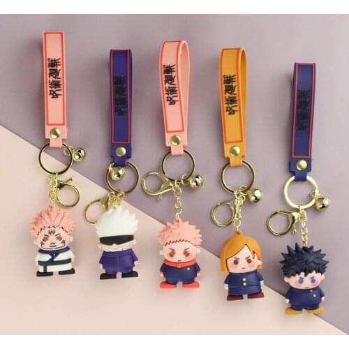 Action Jujutsu Kaisen 3D Keychain Toys For Children 6cm Pvc Gojou Satoru Itadori Yuuji Ryoumen Sukuna Doll Pendant Fans Gift Toy