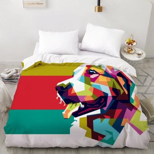 3D Duvet cover Quilt/Blanket/Comfortable Case Luxury Bedding 135 140x200 150x200 220x240 200x220 for Home Colorful animal dog