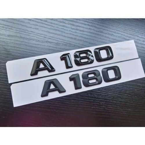 5X 3D ABS Glossy Matt Black Plastic A180 Trunk Rear Logo Badge Emblem Sticker for Mercedes Benz W176 AMG A Class A45 C63 E63