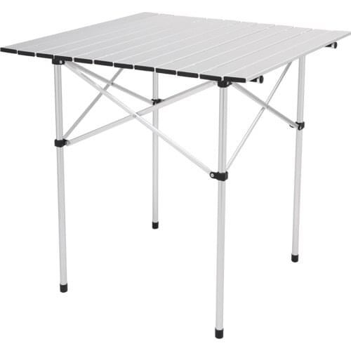 70 * 70 * 70cm Aluminum Square Camping Table Table Top & Table Foot Can Be Folded For Storage