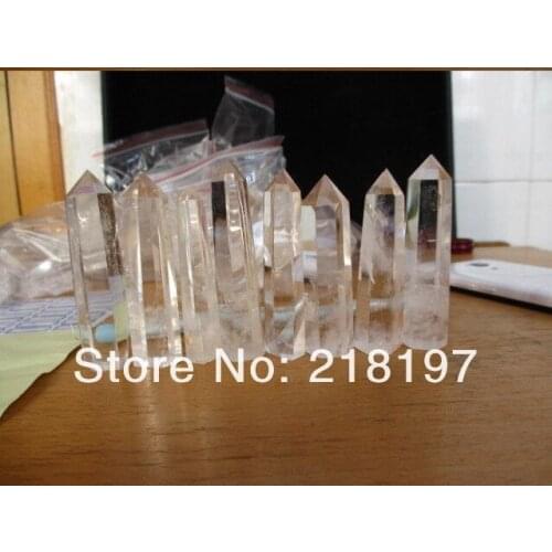 8 NATURAL CLEAR transparent QUARTZ CRYSTAL POINT HEALING