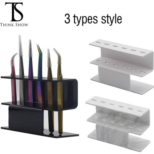 ThinkShow Acrylic Eyelashes Tweezers Storage Holder Durable Convenient Tweezers Rack Stand Shelf Holder Beauty Makeup Tools