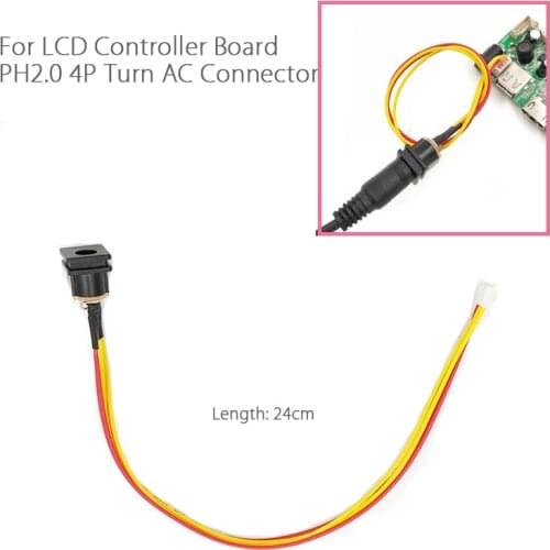 Power Adapter Cable DC connector to 4Pin PH2.0 12v 12v GND GND 25cm For LCD LED V29 V56 V59 3463 Controller Board Driver Board