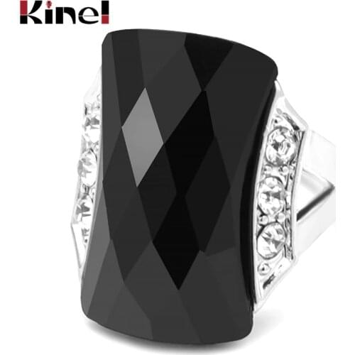 Vintage Jewelry Rings For Women Tibetan Alloy Silver Plated Black Ring Factory Special Wholesale Price