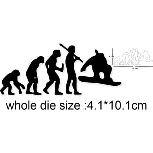 Evolution Skateboarding Metal Cutting Dies Stencils for Diy Scrapbooking dies Card Paper Embossing Dies Cut Craft Dies New 2020