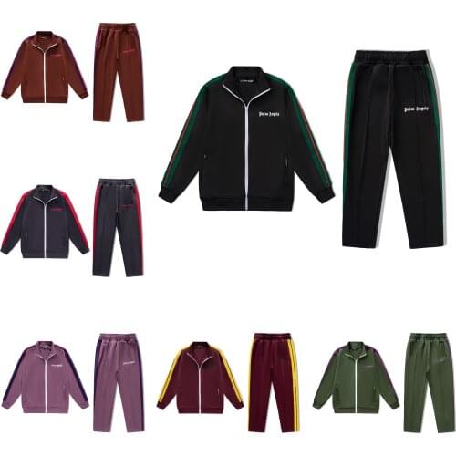 Palm Angels casual sports suit retro school uniform tide brand ins men women with the same paragraph 456345348