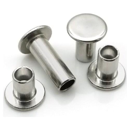 304 stainless steel flat head semi-tubular rivets M2M2.5M3*4 5 6 7 8 10 12 13 14 15 16