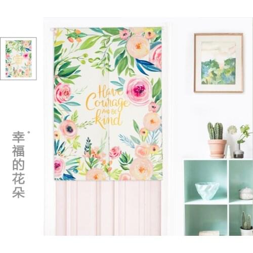 Nordic fresh art plant flower cowage kitchen door curtain room window treatment Japanese porch decoration coffee bar house