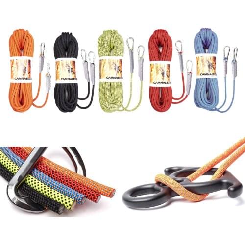 12mm Static Outdoor Rock Climbing Rope 10M/32ft Static Rope Escape Rope Ice Climbing Equipment Parachute Rope