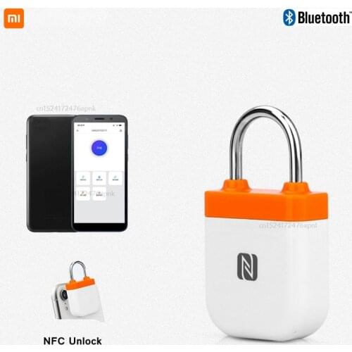 Xiaomi youpin Luggage Lock NFC Bluetooth Smart Keyless Waterproof Lock APP Control Security Anti-Theft Padlock For Android iOS