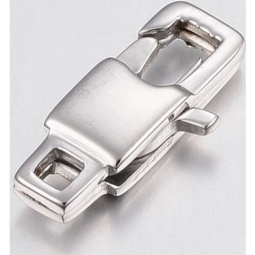 2pcs Stainless Steel Lobster Claw Clasps Hook for jewelry making Connector Accessories, Stainless Steel Color