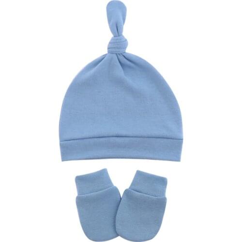 Winter Warm Newborn Boy Girl Cotton Kids Beanies Accessories Infant Bonnet Baby Hat Gloves Set