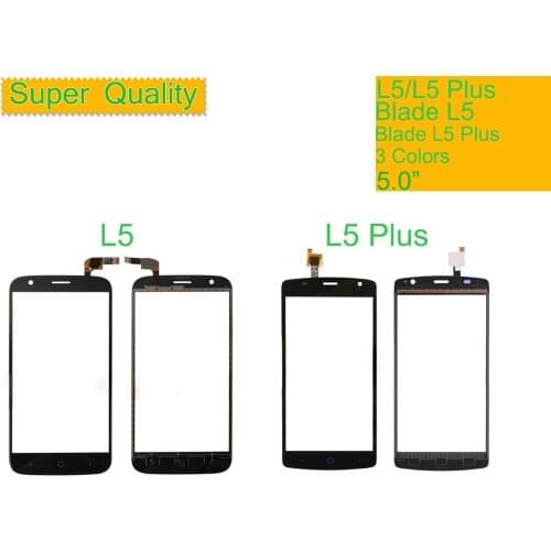 10Pcs/lot Touch Screen Digitizer For ZTE Blade L5 L5 Plus L5Plus Touch Panel Touchscreen Lens Front Glass Sensor L5 Plus Touch