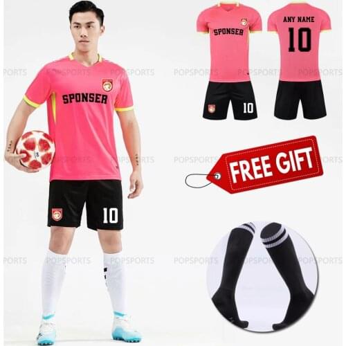 2021 Men short sleeve soccer jersey customized name DIY number football shirt training suit M-4XL