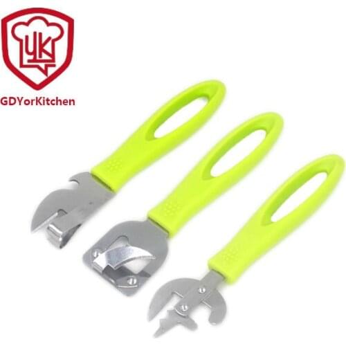 3pcs Canner Knife Stainless Steel Simple Can Opener Multifunctional Bottle Opener Kitchen Supplies