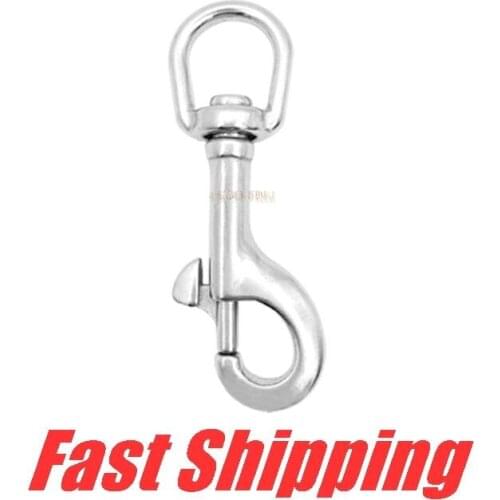 304 stainless steel safety hook Universal Quick rotating spring hook for Hiking Camping Carabiner Pet Chains boat connect buckle