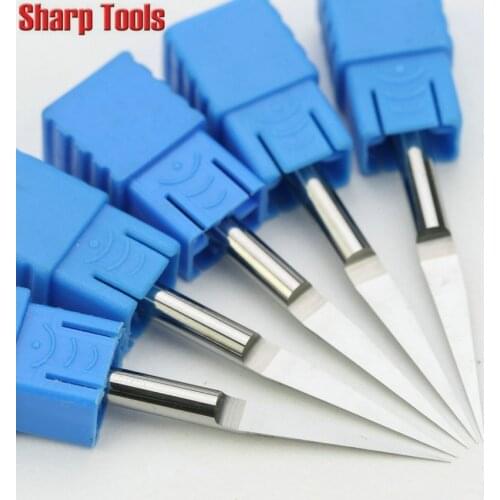 4MM 10 Angle 0.1-0.5mm Tip PCB V Bit CNC Wood Carving Bits Router Engraving Cutter Milling Tools Tungsten Solid Carbide End Mill