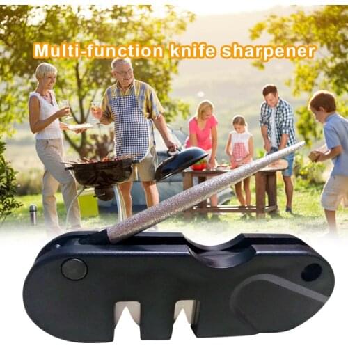 Outdoor Portable Tungsten Ceramic Carbide Knife Camp Hike Whetstone Sharpener Sharpen Fish Hook Pocket Diamond Tool New