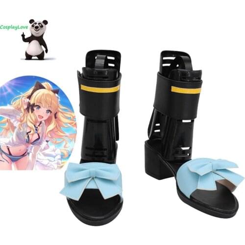 Princess Connect! Re:Dive Sasaki Saren Swimsuit Black Cosplay Shoes Long Boots Newest Custom Made For Female Male CosplayLove