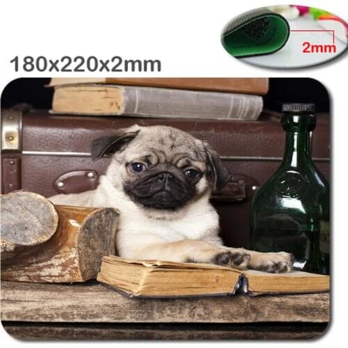 Professional Hot Fast printing DIY New high quality Custom made Dog, Pug Silicone Gaming Mouse Pad Optical Mouse Pad 180X220X2MM
