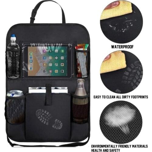 3XUB Vehicle Backseat Anti-kick Bag Automotive Goods Storage Pocket for Orderly Auto Interior Environment