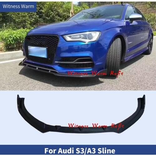 Carbon Fiber / FRP Car Front Bumper Lip Splitters Apron Spoiler for Audi A3 S-LINE S3 body kit 2013-UP