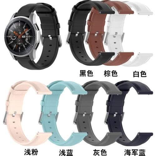 22mm Wristbands For Samsung Galaxy watch 46mm Genuine leather strap For Samsung Gear S3 Classic Band Bracelet Sport Watchband