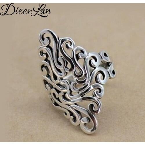 Luxury Brand Creative Boho Flower Rings For Women Adjustable Size Ring Fashion Charm Jewelry Wholesale 2021