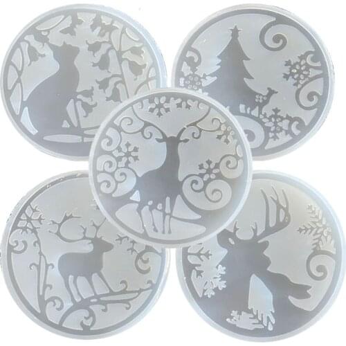 Christmas Cupmat Silicone Casting Epoxy Mold For DIY Resin Pendant Keychain Jewelry Tools Mould Uv Epoxy HandmaHandmade Artcraft