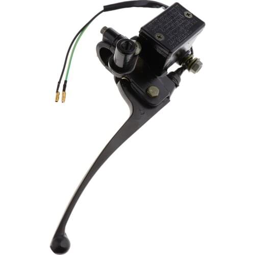 Waterproof Alloy Rear Back Master Cylinder Brake Pump Lever Replacement for Motorcross Cafe Racer Black