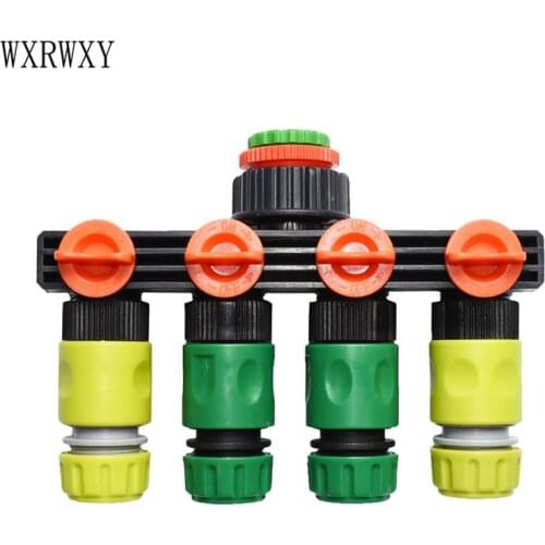 Wxrwxy water pipe 4 way splitter cranes garden tap quick fitting adapter faucet Connector grifo water connectors 1/2