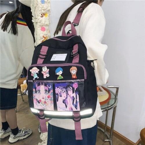 Japanese Harajuku Backpack Women Waterproof Nylon Backpacks Large-capacity Multipockets School Bags Girls Mochila Feminina Bolso