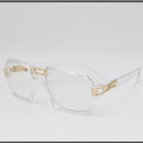 Woman fashion transparent glasses Square black sunglasses Student myopia frames Mens and womens brand color changing mirror