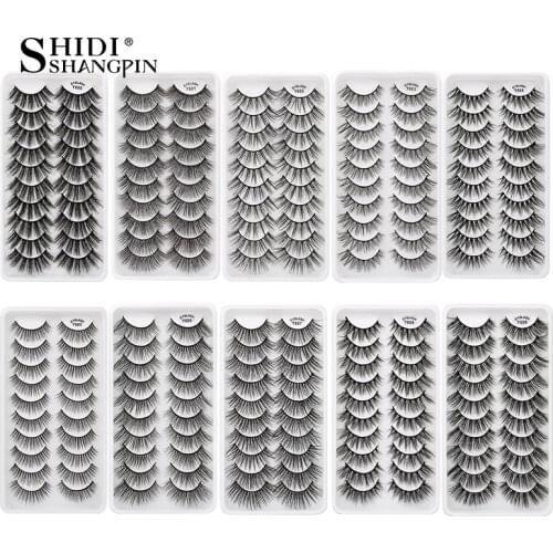 10/5 Pairs 3D Faux Mink Eyelashes Natural Thick Long False Eyelashes Dramatic Fake Lashes Makeup Extension Eyelashes maquiagem