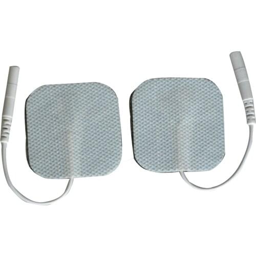 10Pairs/Lot TENS Digital Massager Electrode Pads 4*4cm Nonwoven Self Adhesive With Pin Wire Healthcare Therapy Pad