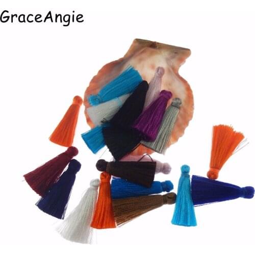 10pcs 3.6cm Tassel Charms Multicolor Cotton Silk Tassel Brush for Earring Charm Pendant Satin Tassels Diy Jewelry Making Finding